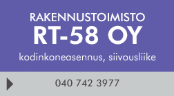 Rakennustoimisto RT-58 Oy logo